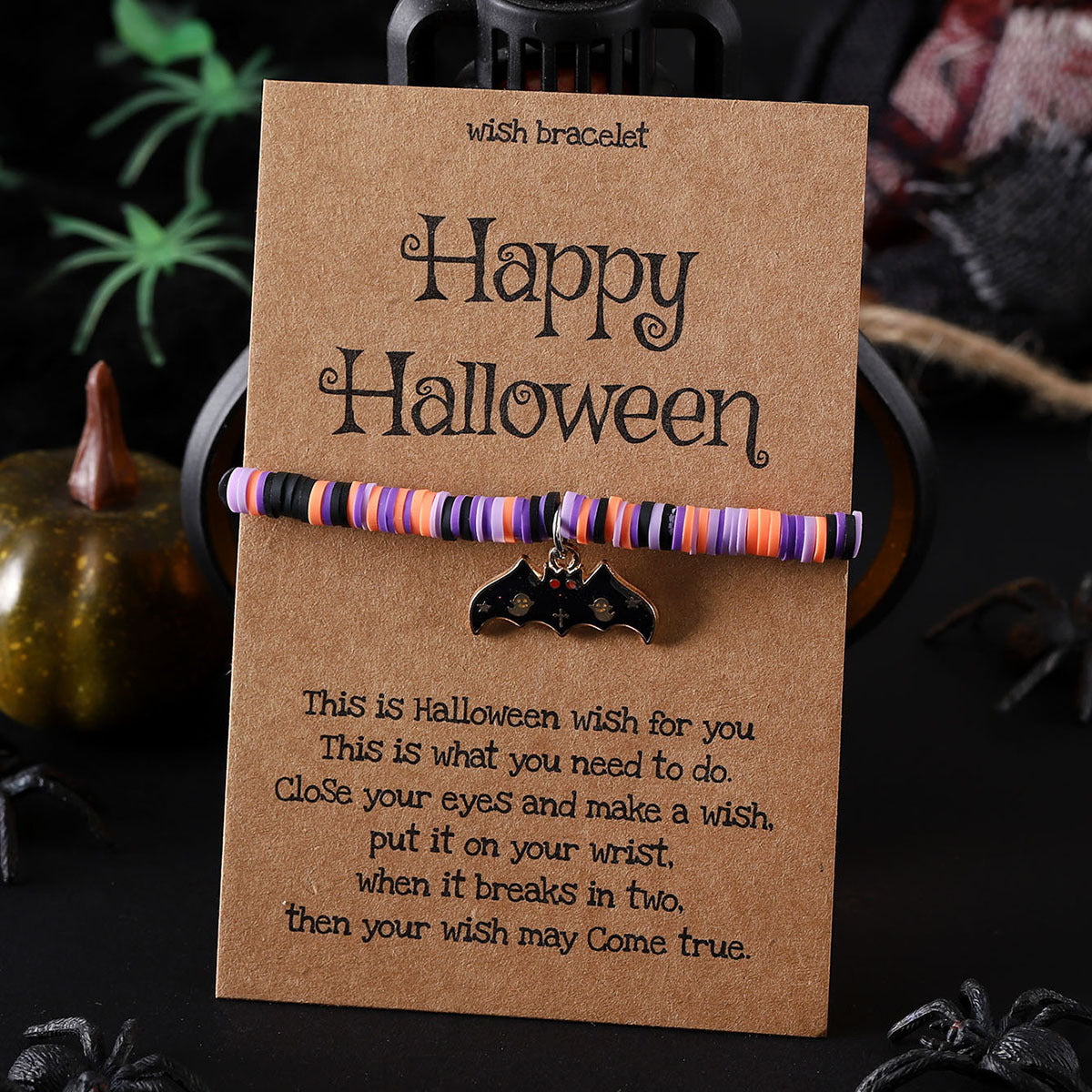 Wholesale  Ghost Pumpkin Skull Pendant Elastic Adjustable Bracelet